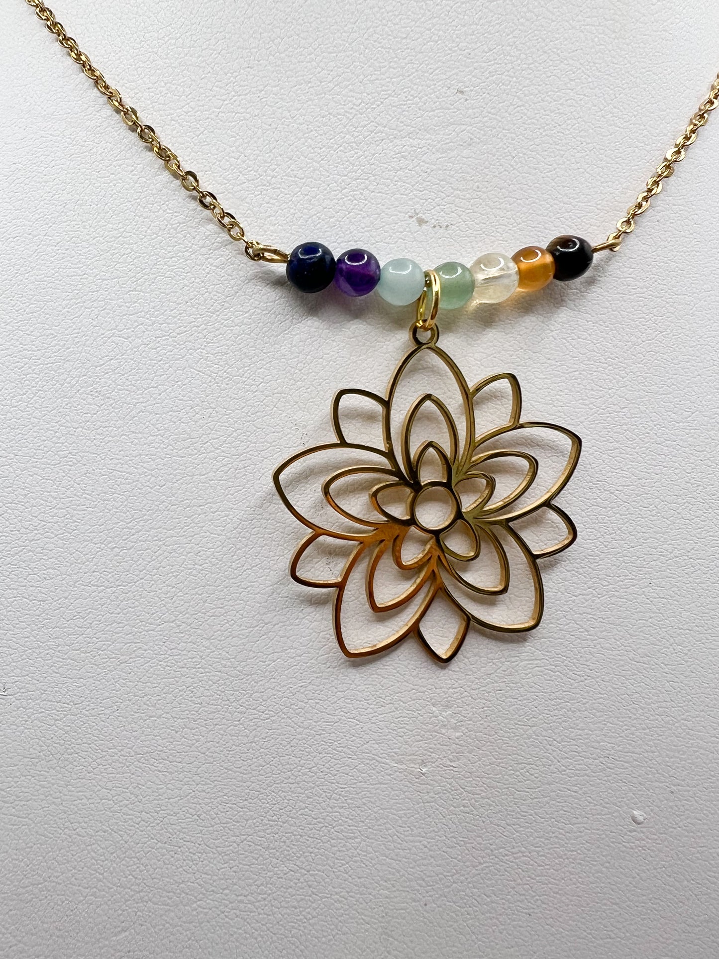 Collier des 7 Chakras en Pierre Naturelle – Énergie & Bien-Être