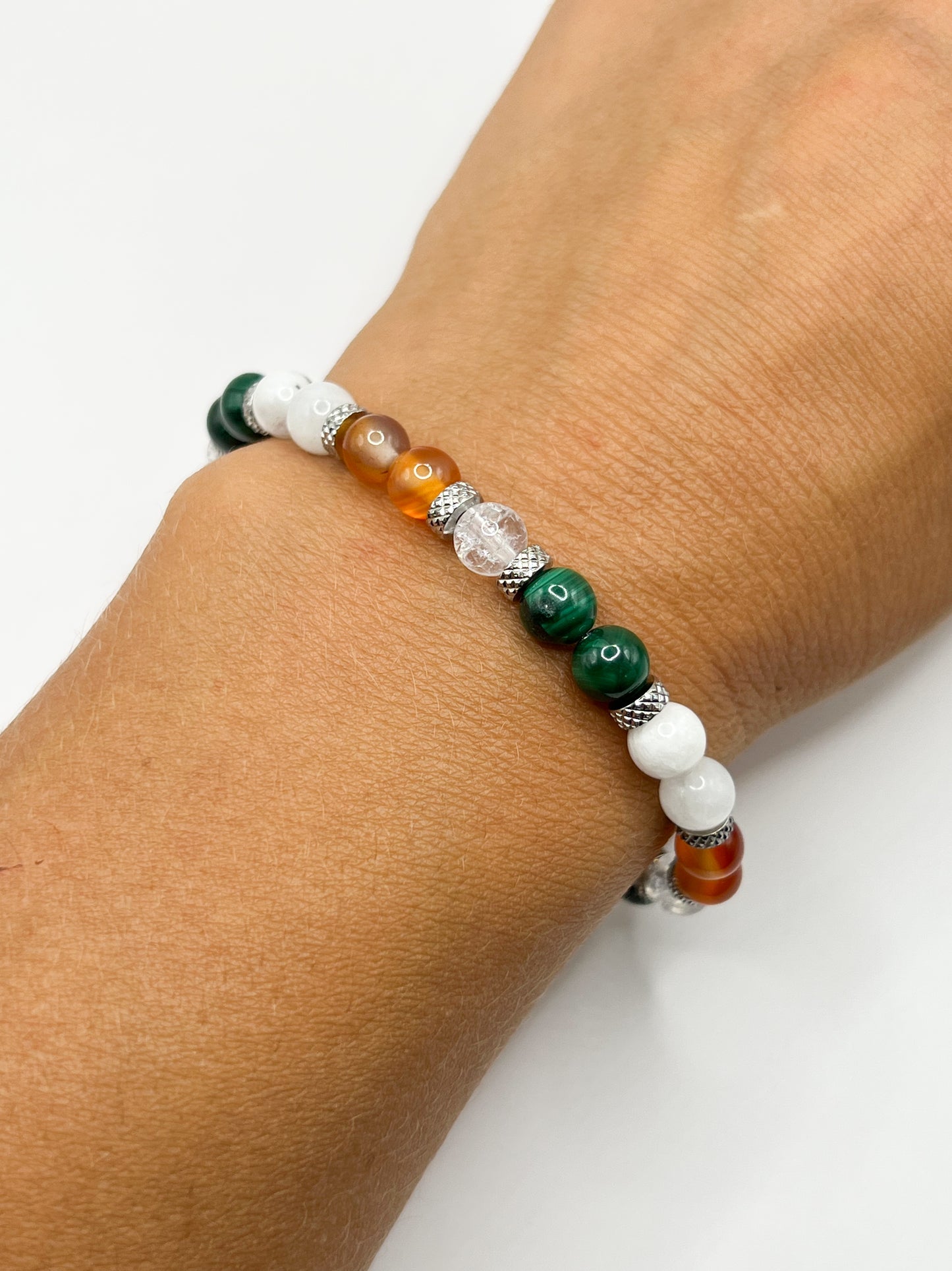 Bracelet Endométriose en Pierres Naturelles – Apaisement & Énergie Féminine