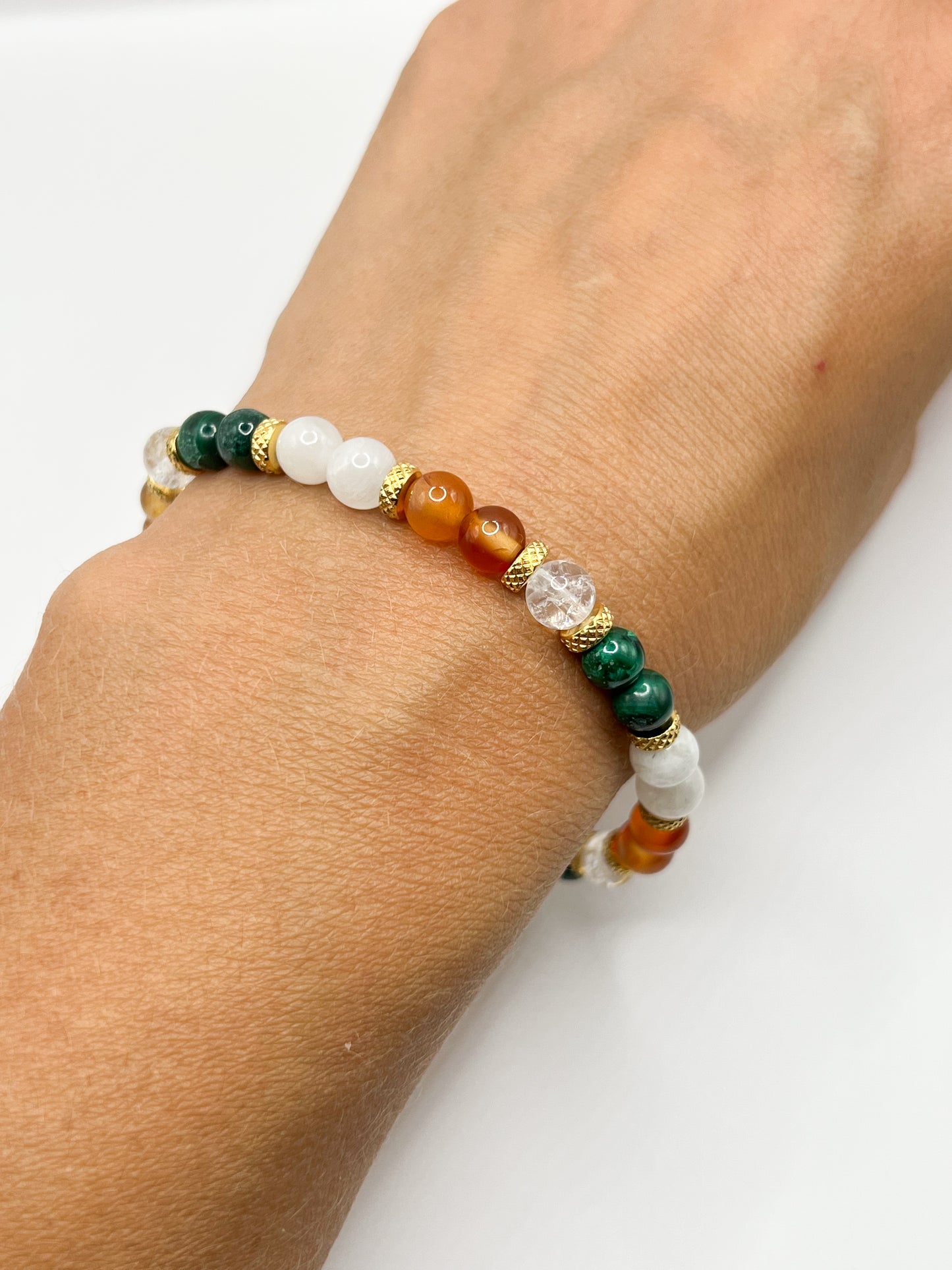 Bracelet Règles Douloureuses en Pierres Naturelles – Soulagement, Harmonie & Bien-Être Féminin
