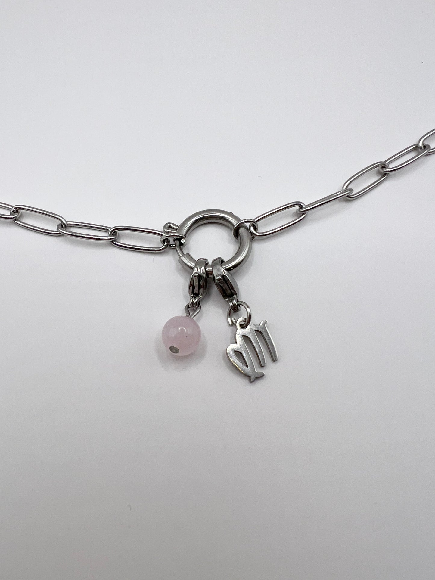 Bracelet Astro Vierge en Acier Inoxydable Argenté – Bijou Zodiaque Élégant