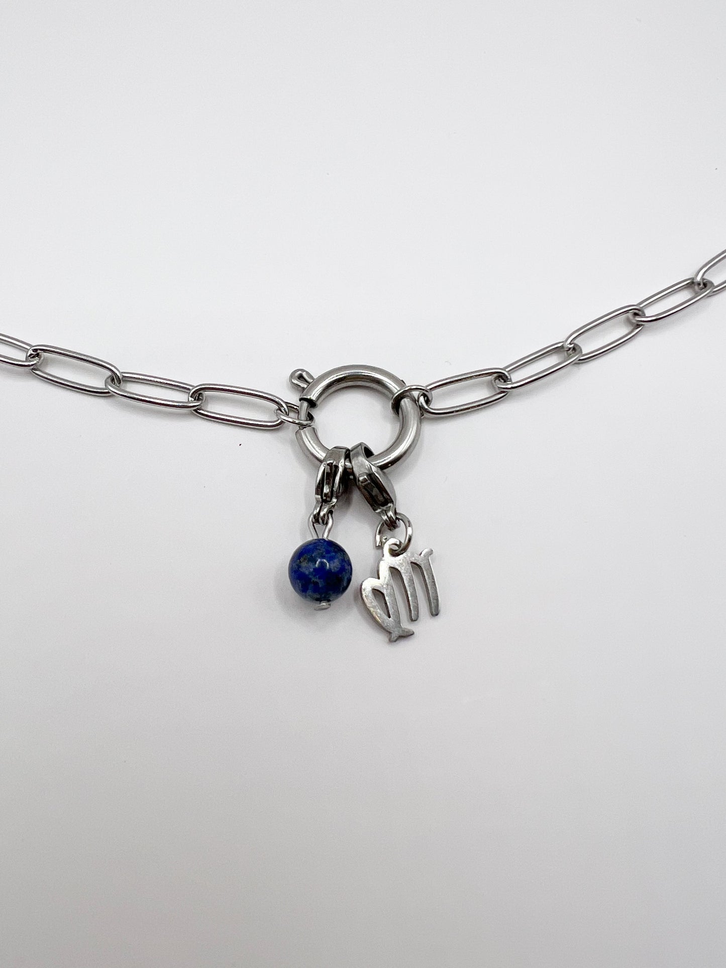 Bracelet Astro Vierge en Acier Inoxydable Argenté – Bijou Zodiaque Élégant