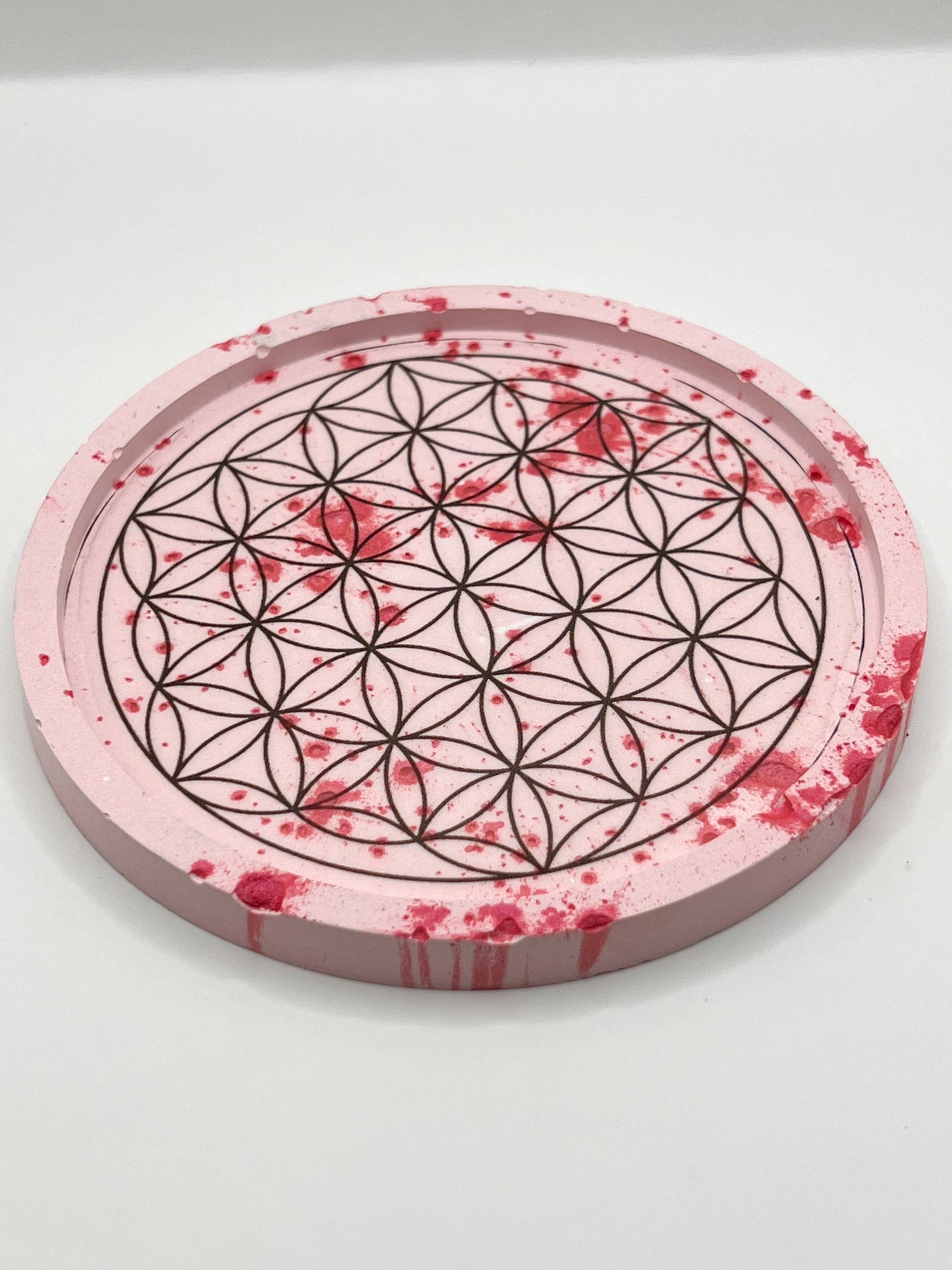 Vide-Poche Zen Fleur de Vie – Décoration Bien-Être, Rechargement Lithothérapie & Spiritualité