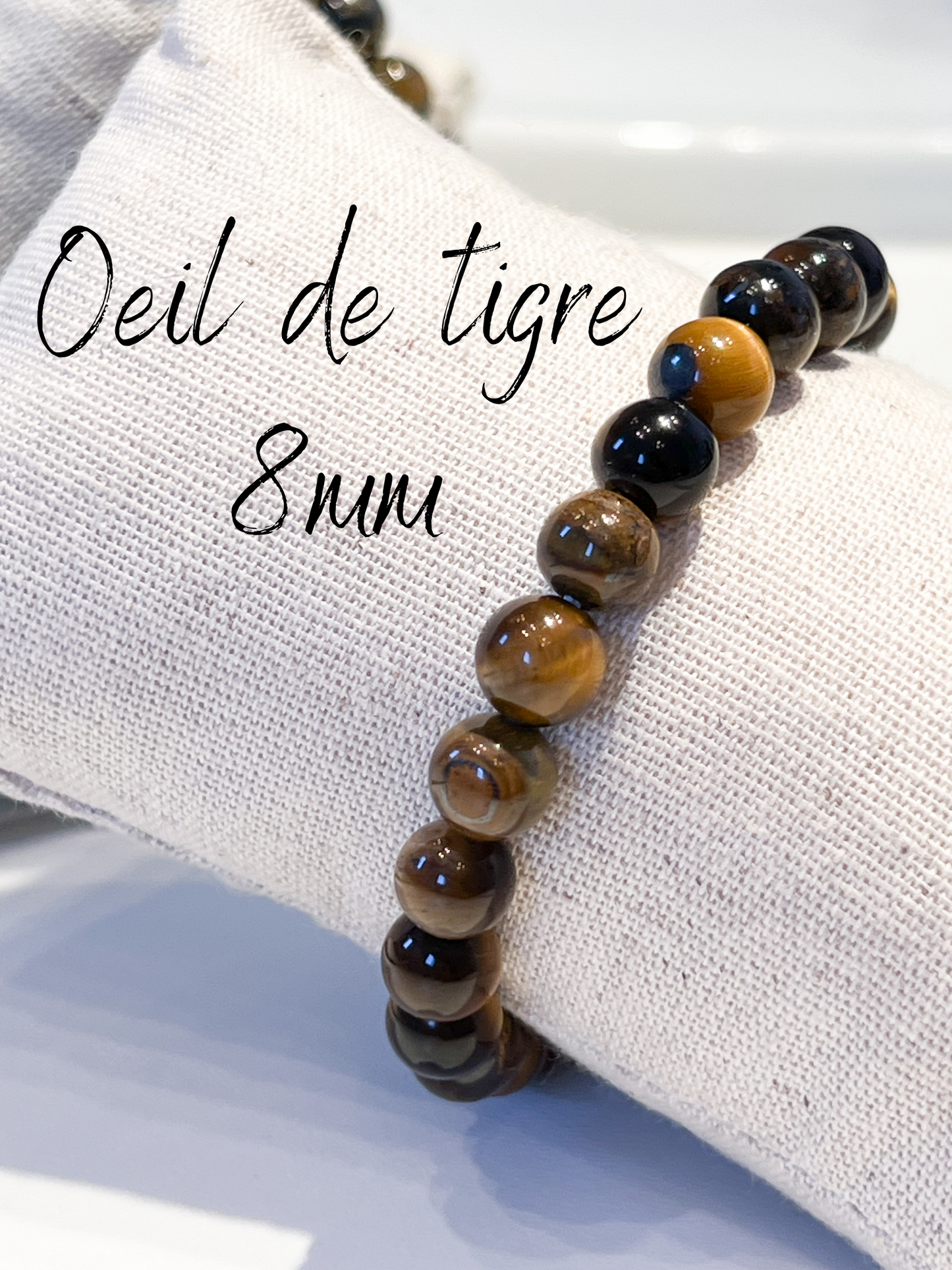 Bracelet en Œil de Tigre 8mm : Élégance et Protection au Quotidien