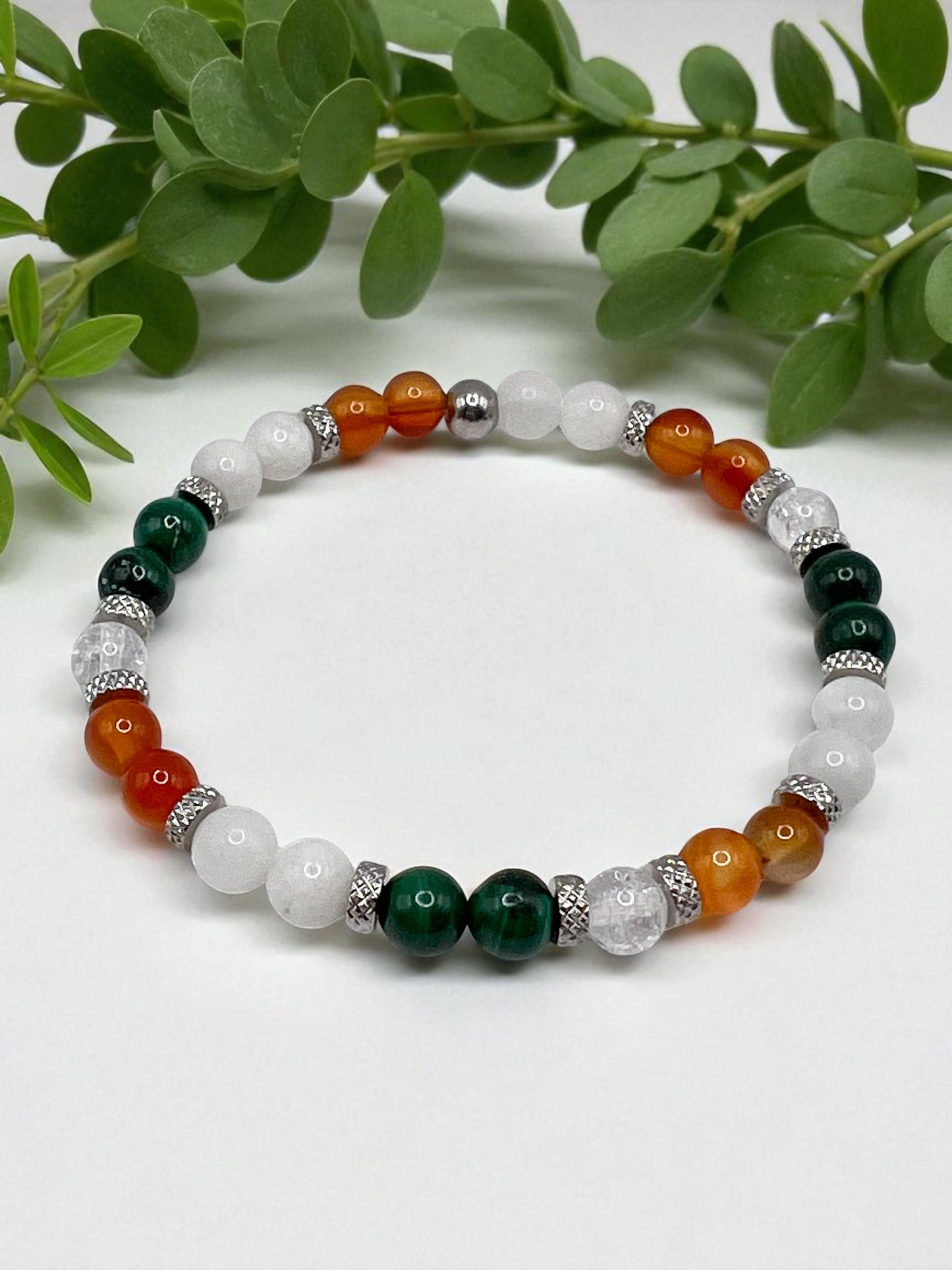 Bracelet Endométriose en Pierres Naturelles – Apaisement & Énergie Féminine