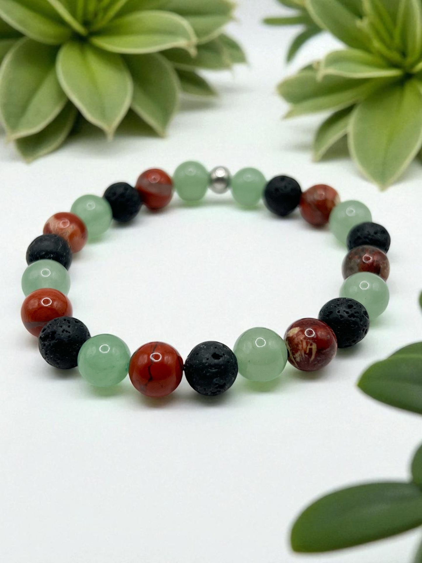 Bijou en Pierres Naturelles – Aventurine, Jaspe & Lave | Protection & Confiance