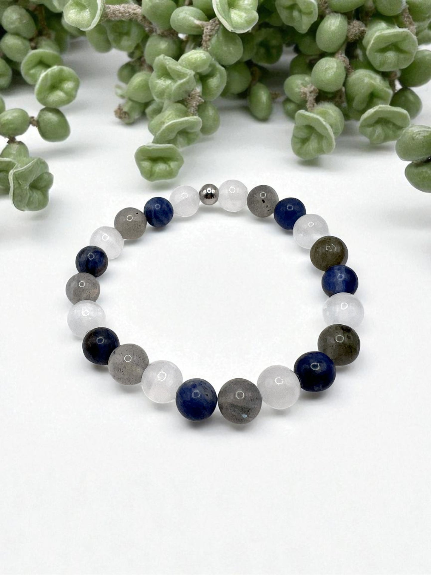 Bracelet Anti-Insomnie en Pierres Naturelles 8 mm – Sérénité & Harmonie Nocturne