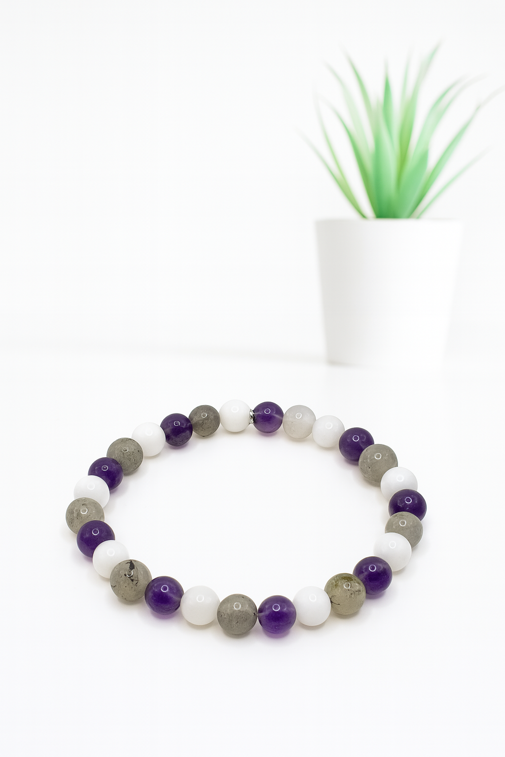 Bracelet Hypersensibilité en Pierres Naturelles – Apaisement & Protection Émotionnelle