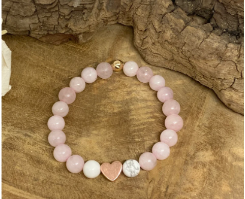 bracelet pierre naturelle quartz rose
