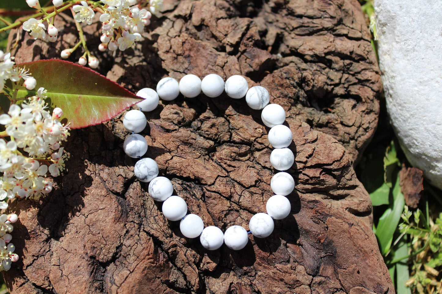 Bracelet en pierres naturelles Howlite
