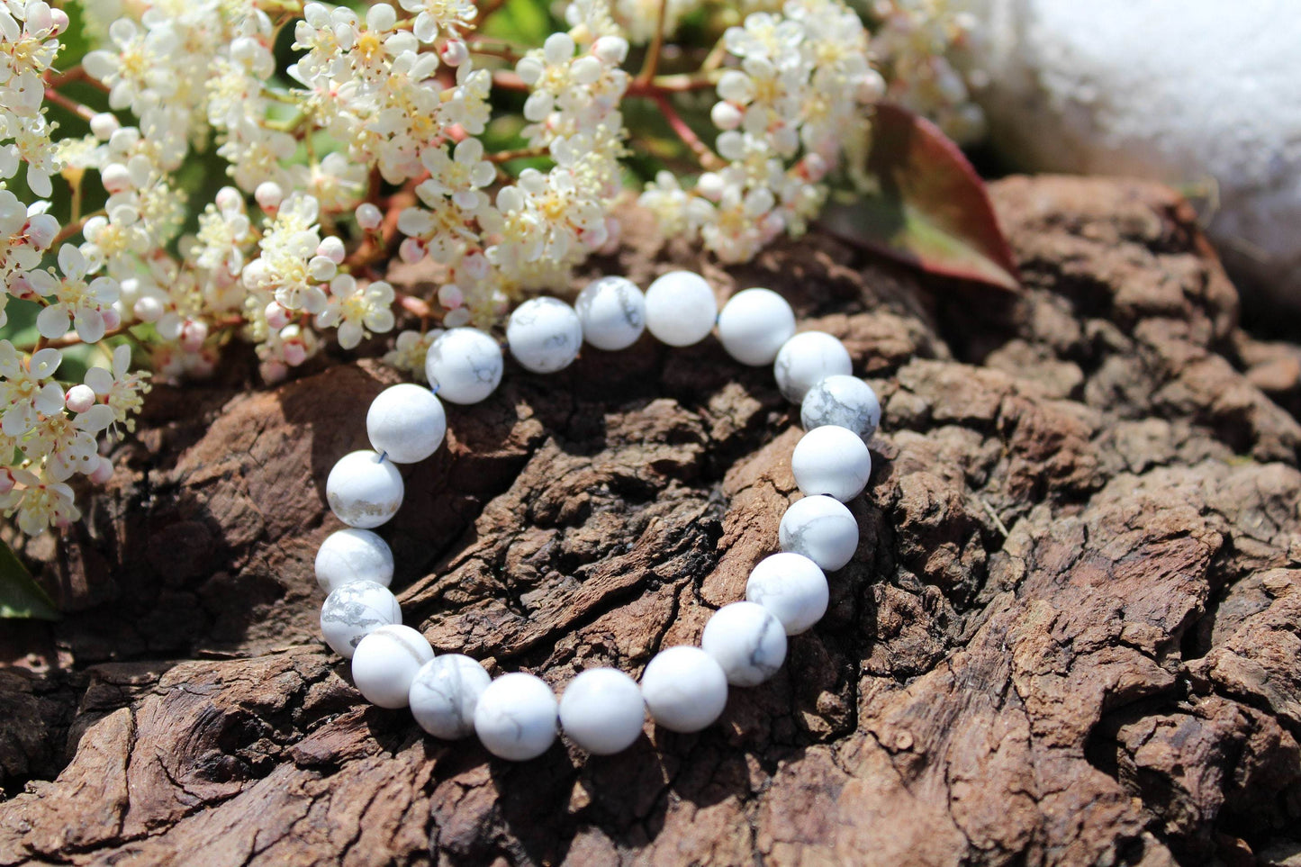 Bracelet en pierres naturelles Howlite