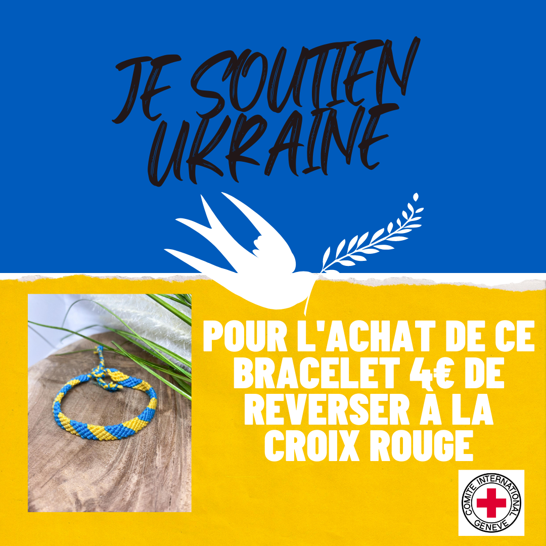 Bracelet Brésilien en soutien avec l'Ukraine