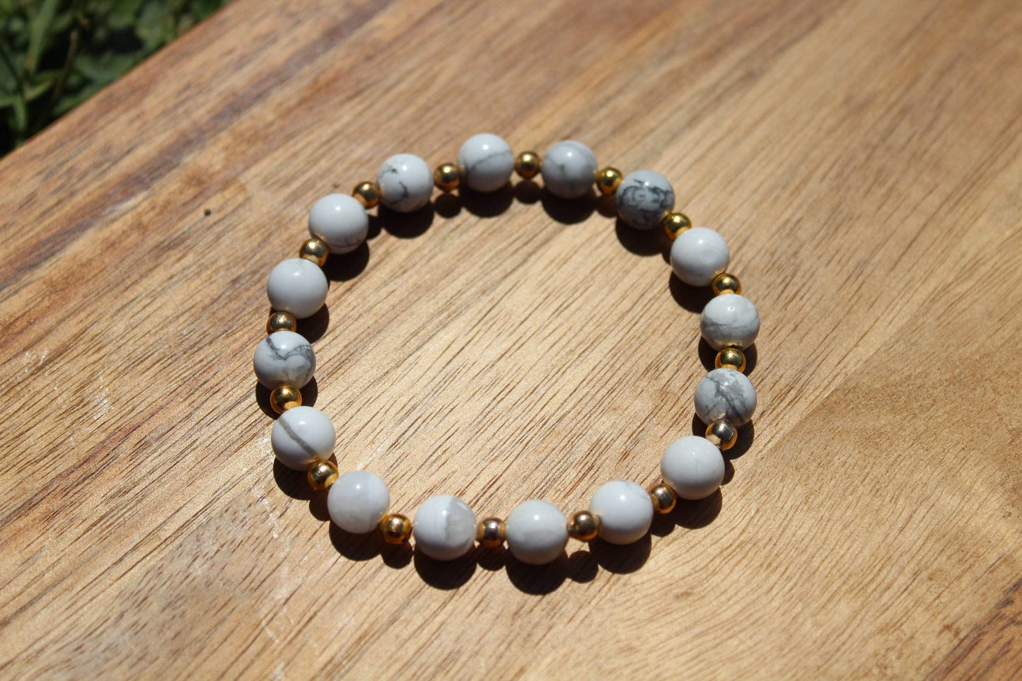 Bracelet en pierres naturelles Howlite