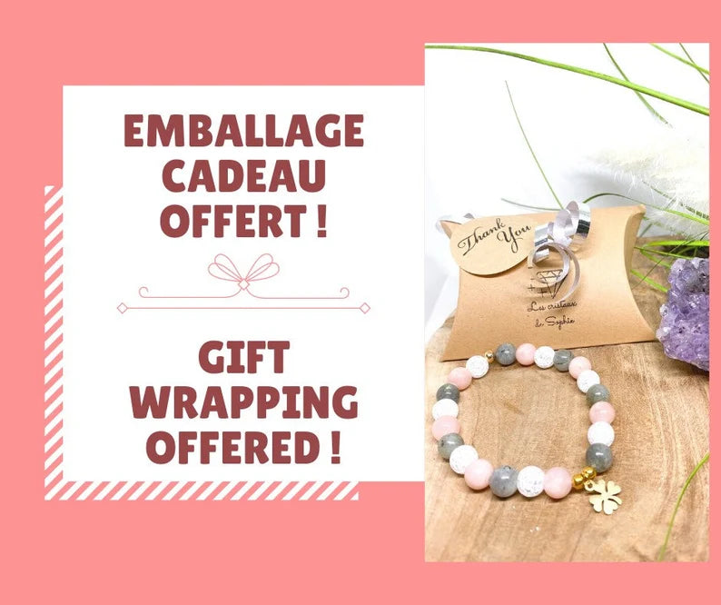 Collier en acier inoxydable avec pierres naturelles Cornaline et Jade néphrétique