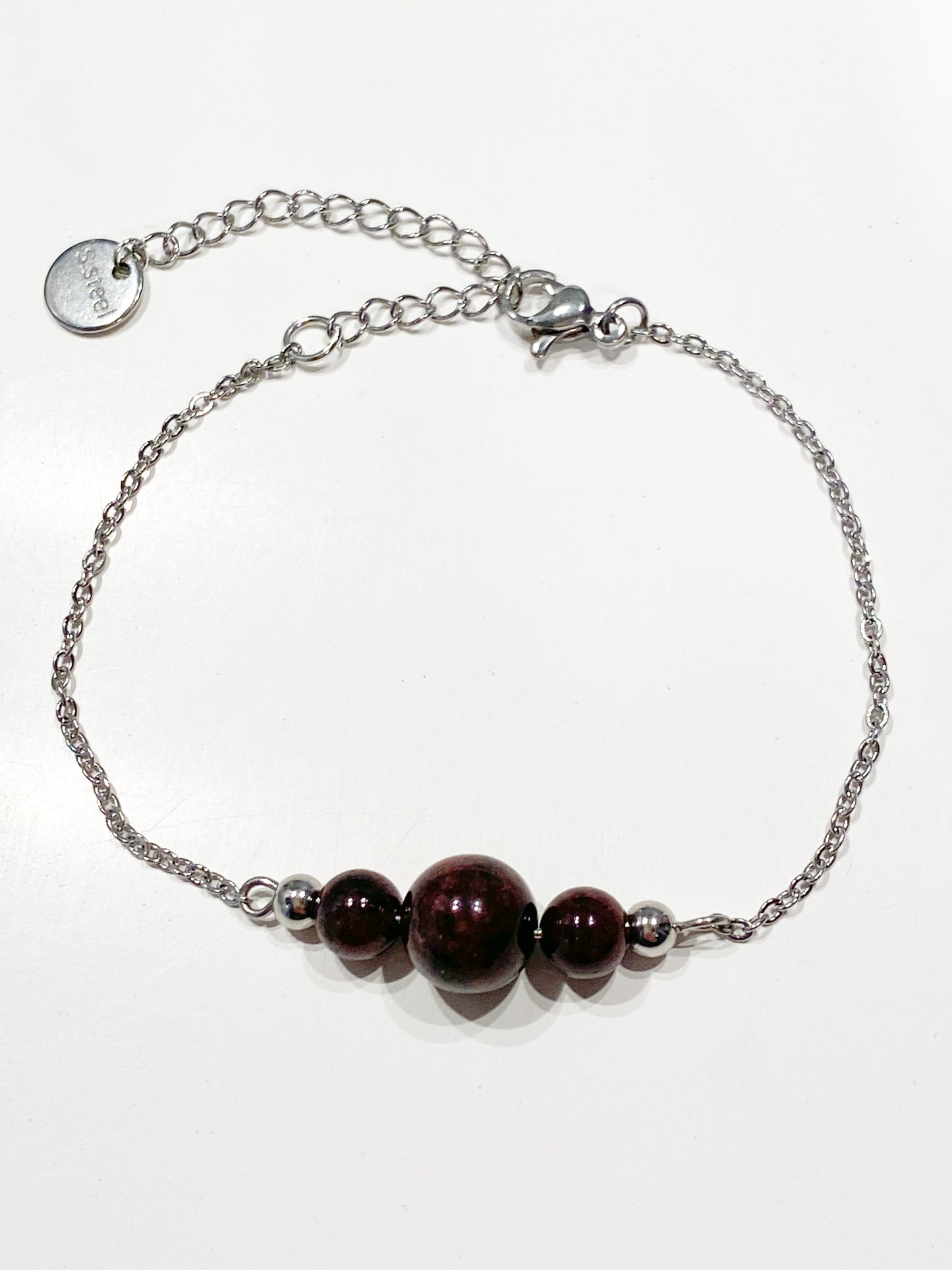 Bracelet Grenat pierre de naissance Janvier