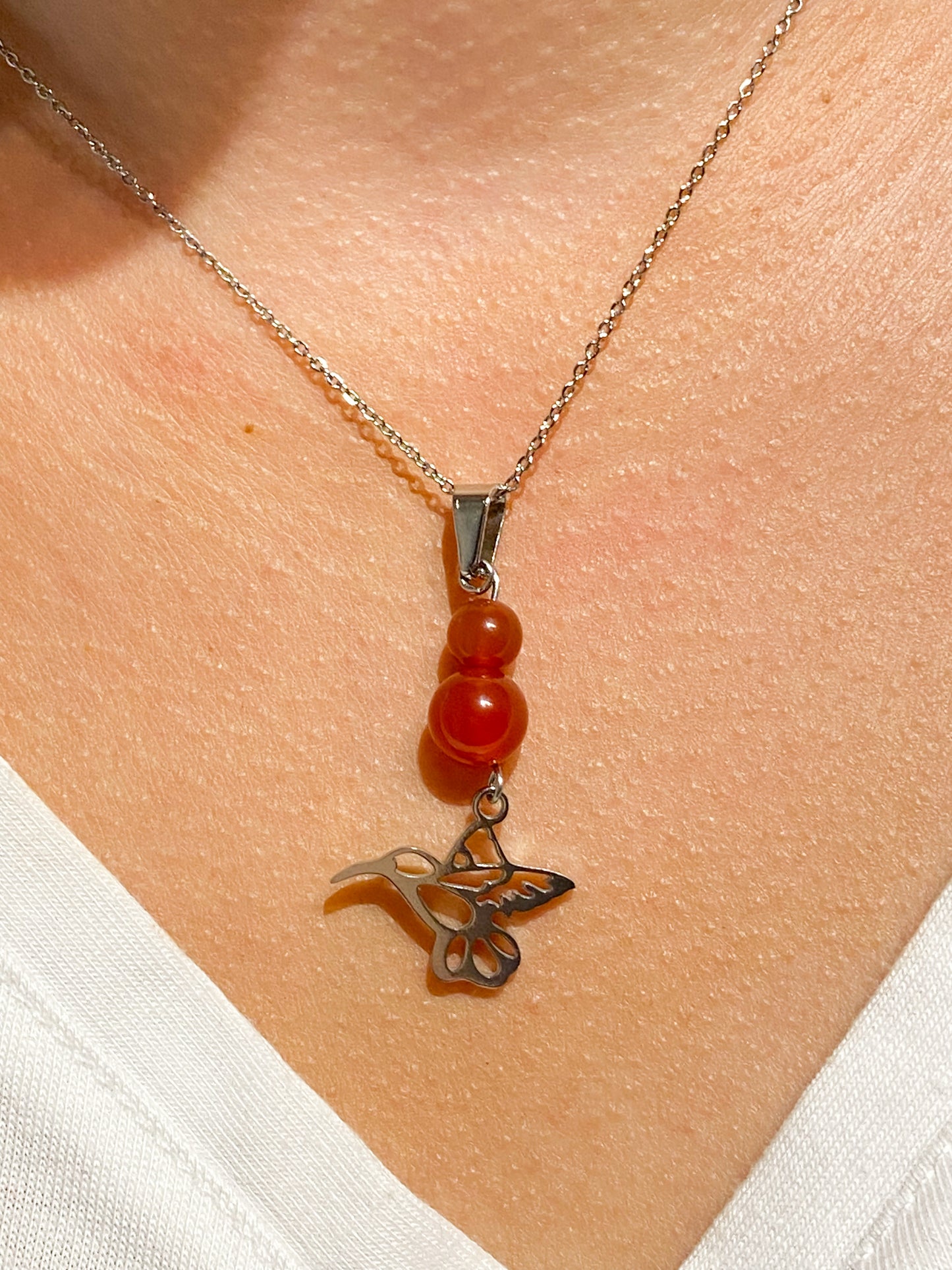 Collier Cornaline "Colibri"