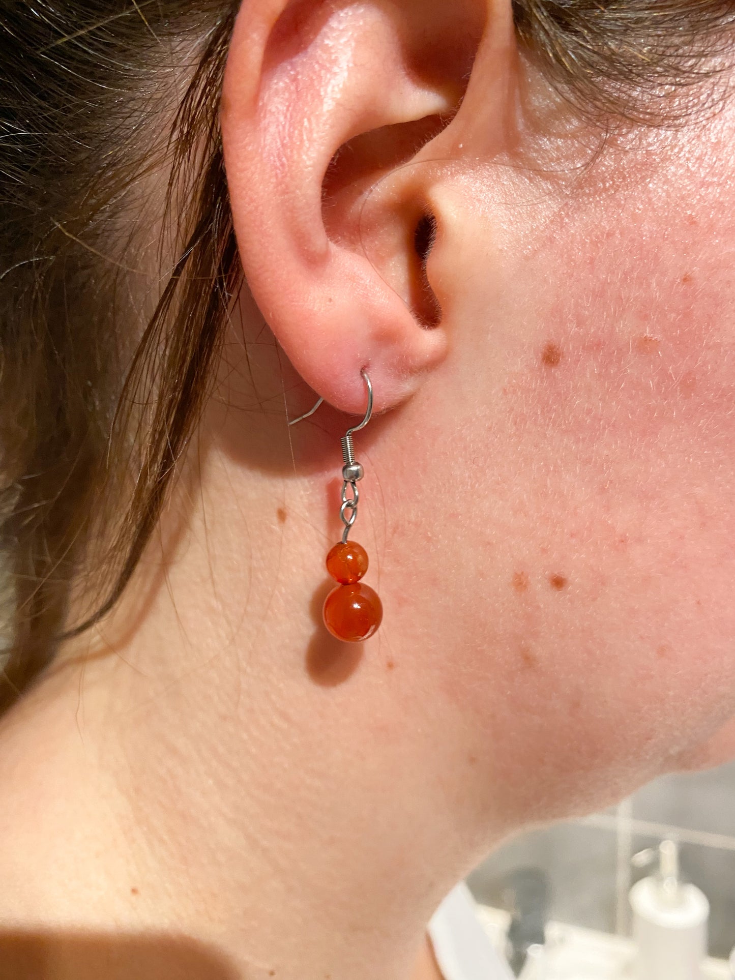 Boucles d'oreilles Cornaline