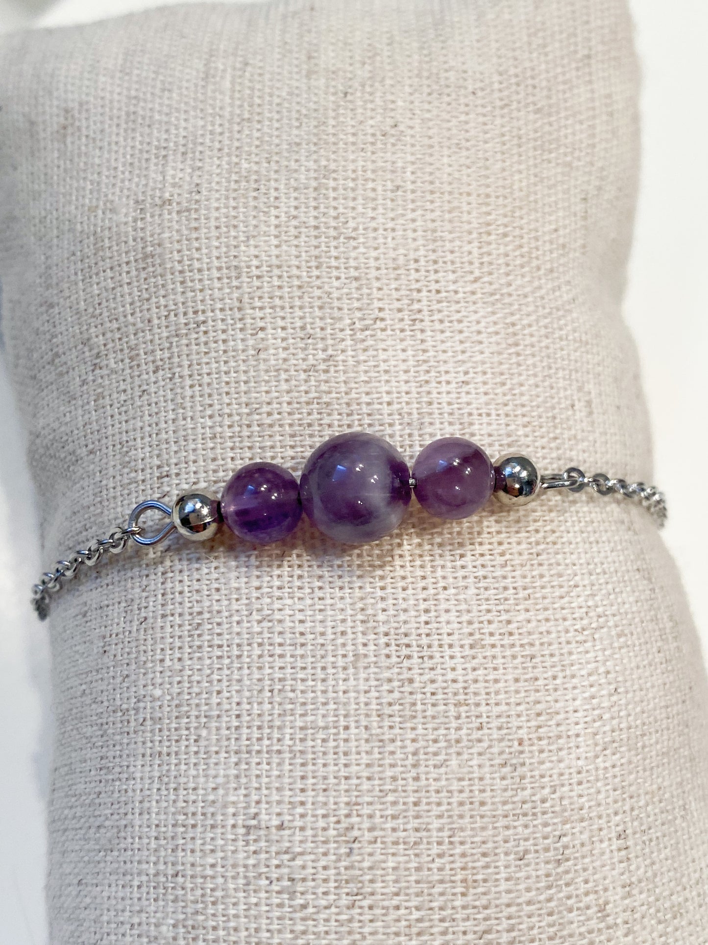 Bracelet Améthyste - Pierre de naissance Février -