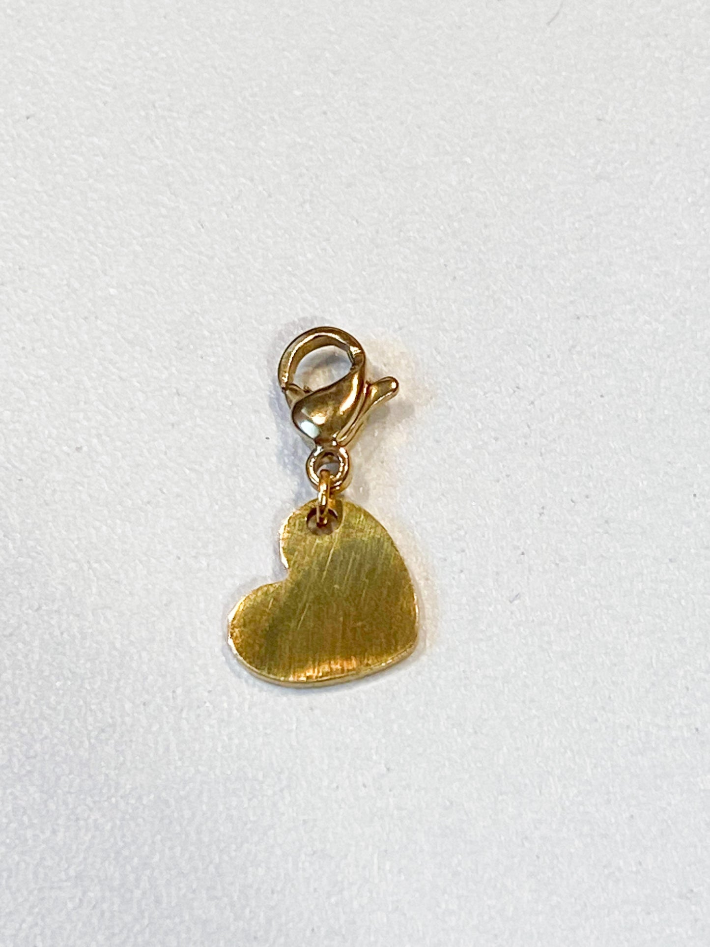 Charm cœur en acier inoxydable doré