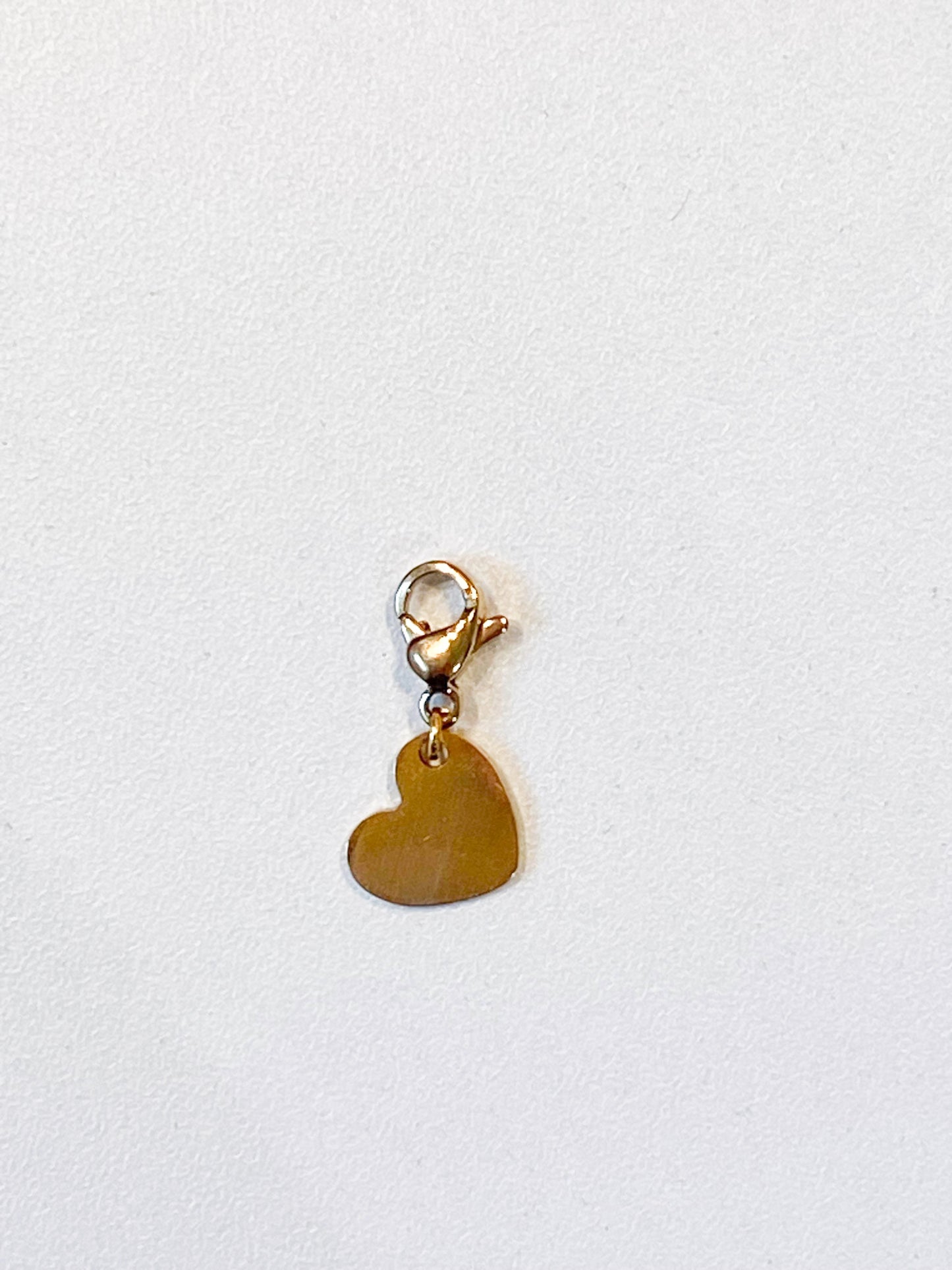 Charm cœur en acier inoxydable doré
