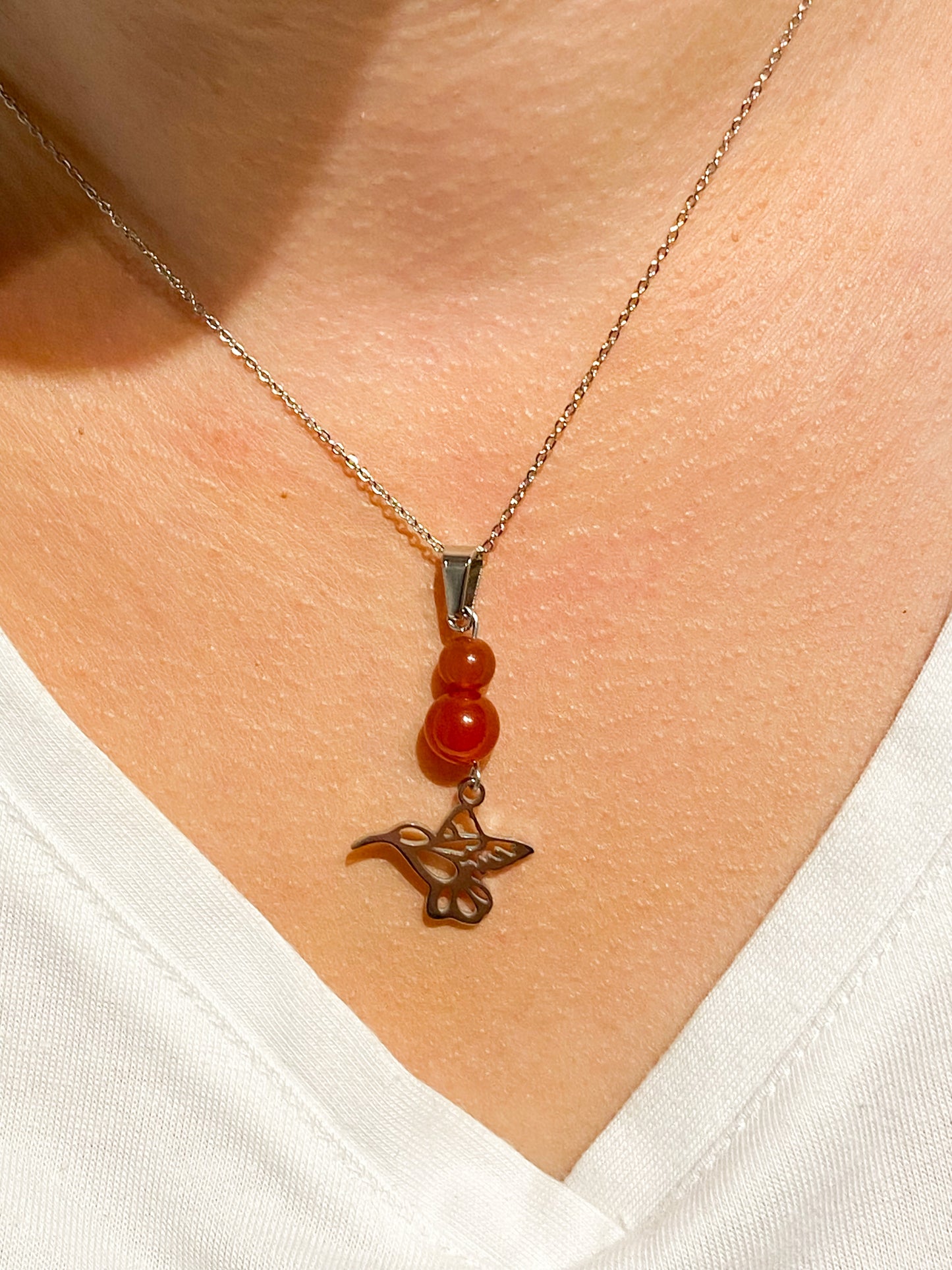Collier Cornaline "Colibri"
