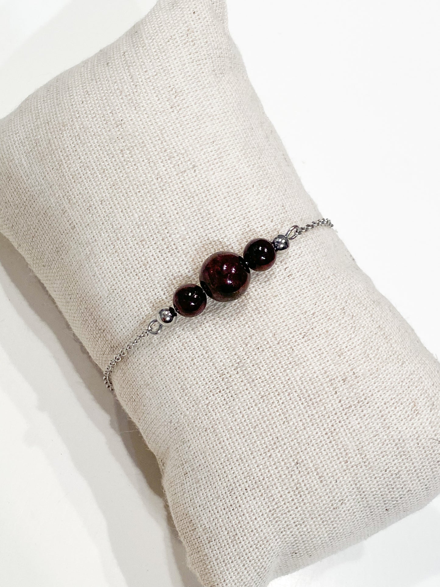 Bracelet Grenat pierre de naissance Janvier