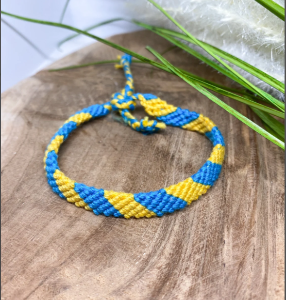 Bracelet Brésilien en soutien avec l'Ukraine