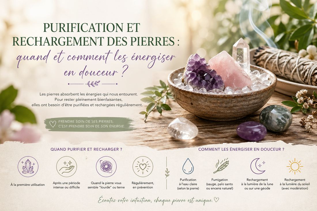 Purification et rechargement des pierres : quand et comment bien les nettoyer
