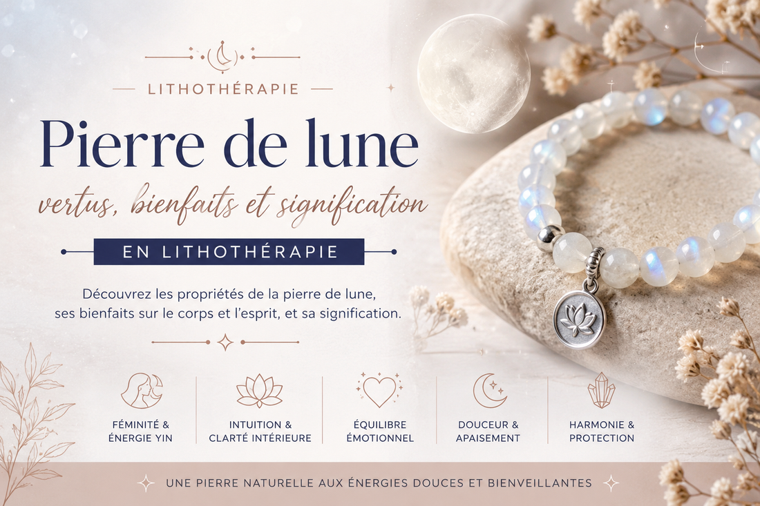 Pierre de lune : vertus, bienfaits et signification en lithothérapie