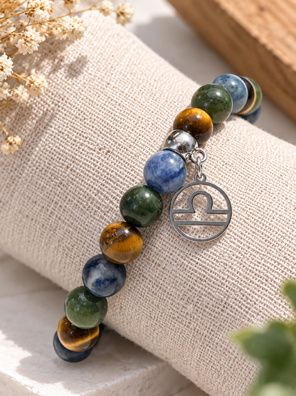Bracelet Balance – Jade, Œil de Tigre & Sodalite