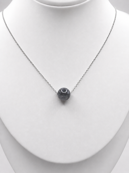Collier labradorite femme en acier inoxydable doré – protecteur, anti‑stress et élégant