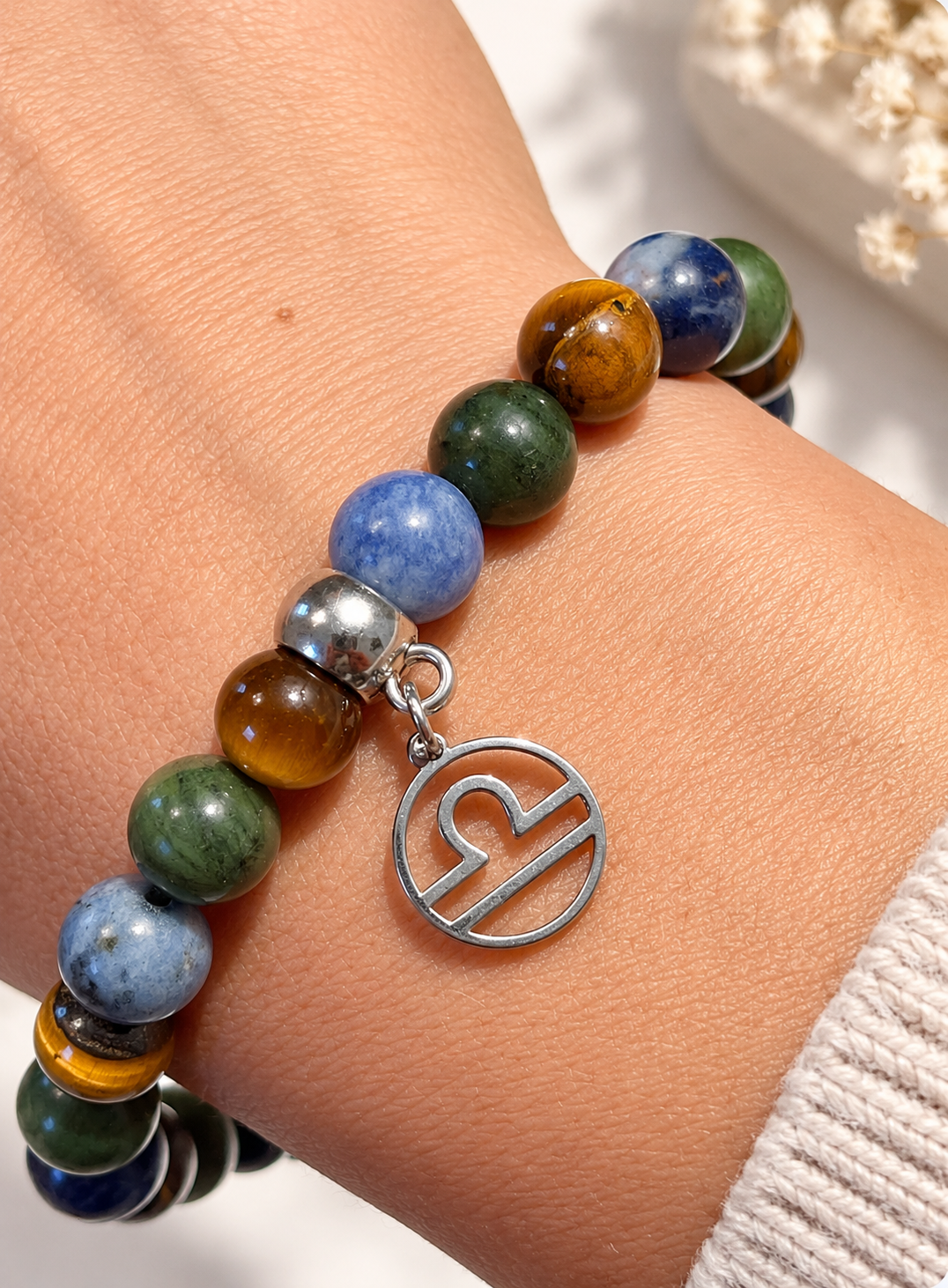 Bracelet Balance – Jade, Œil de Tigre & Sodalite