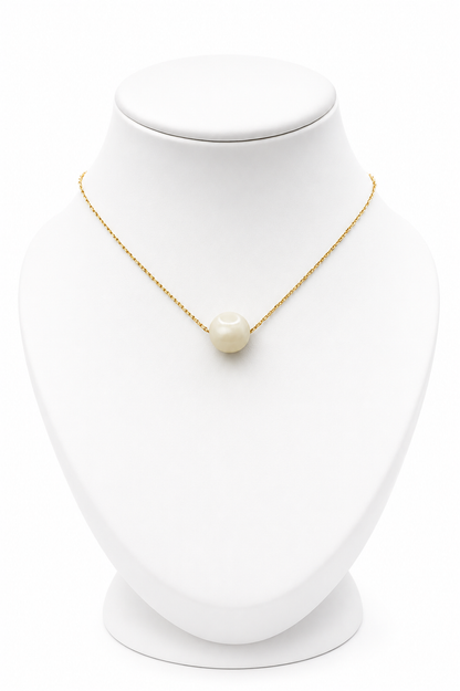 Collier pierre de lune naturelle en acier inoxydable doré – bijou féminin intuition et douceur
