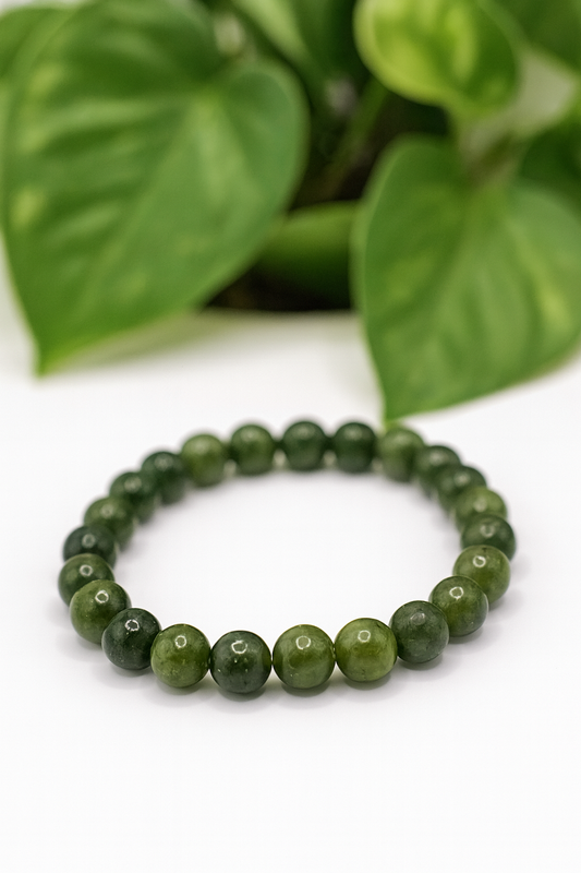 Bracelet Jade Vert 8 mm – Chance, Sérénité & Équilibre Intérieur