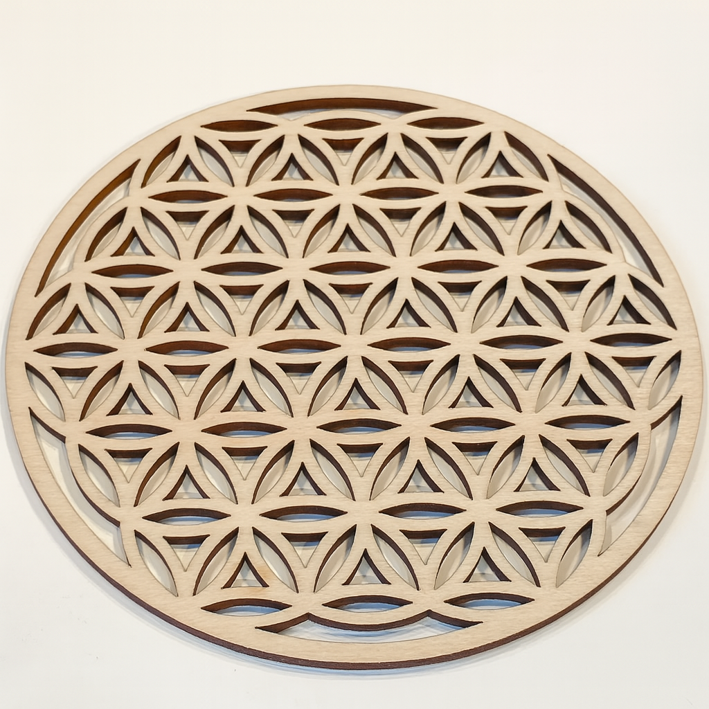 Fleur de Vie en Bois – Symbole Sacré, Rechargement Énergie & Harmonie