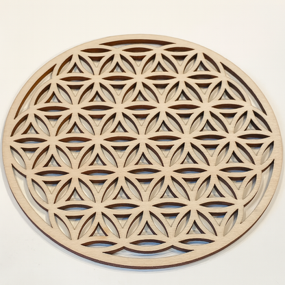 Fleur de Vie en Bois – Symbole Sacré, Rechargement Énergie & Harmonie