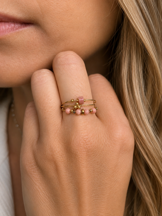 Bague en acier inoxydable argenté femme – bague réglable résistante à l’eau, bijou minimaliste tendance