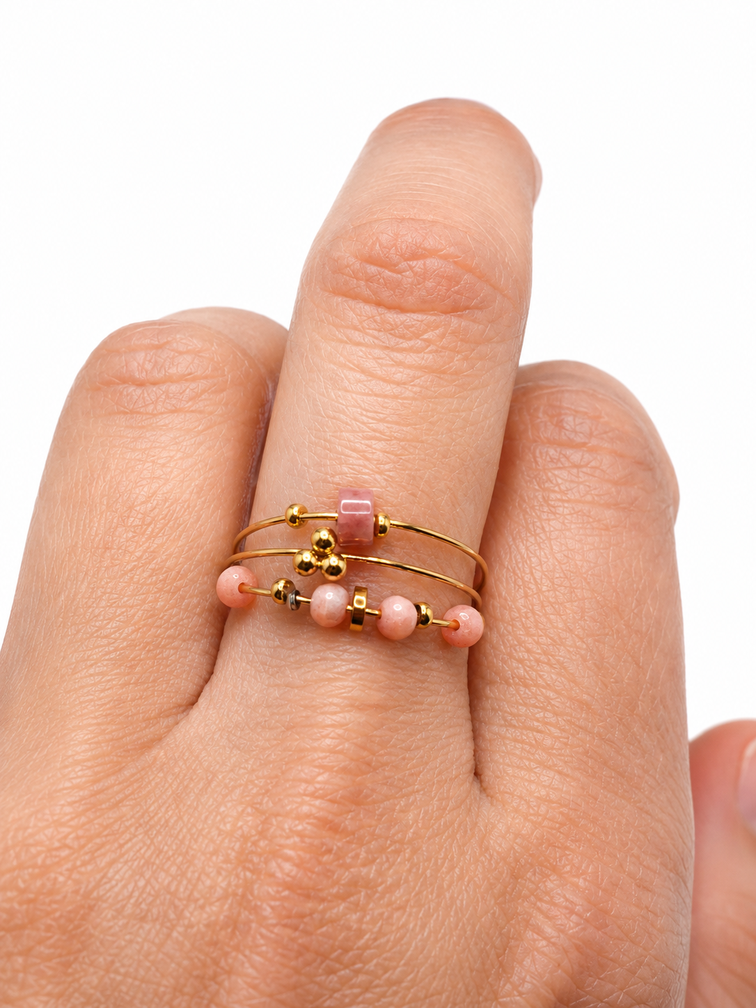 Bague en acier inoxydable argenté femme – bague réglable résistante à l’eau, bijou minimaliste tendance