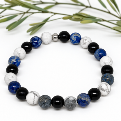 Bracelet Anti-Stress Homme en Pierres Naturelles – 8 mm