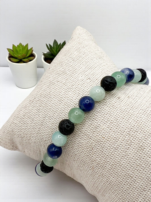 Bracelet Anti-Stress Homme – Pierres Naturelles Apaisantes & Équilibre Émotionnel