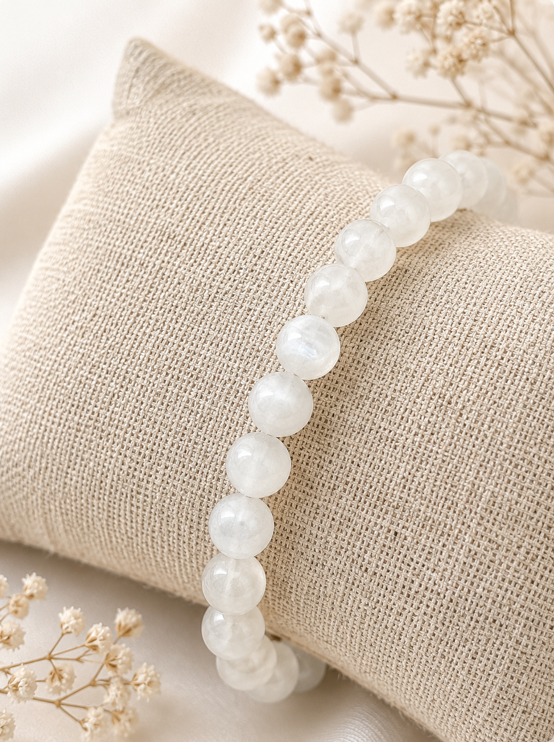 Bracelet Pierre de Lune 6mm : Bienfaits Émotionnels et Élégance Discrète