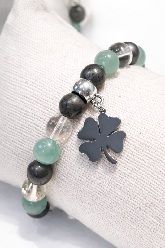 Bracelet Porte-Bonheur en Citrine, Aventurine et Pyrite – Énergie Positive et Chance