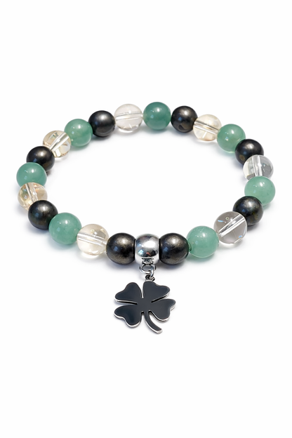 Bracelet Porte-Bonheur en Citrine, Aventurine et Pyrite – Énergie Positive et Chance