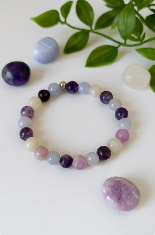 Bracelet Ménopause en Pierres Naturelles – Bien-Être, Harmonie & Soulagement