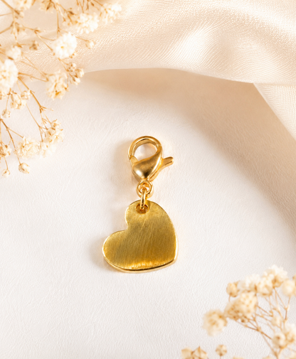 Charm Cœur Doré en Acier Inoxydable – Pendentif Cœur Femme Élégant
