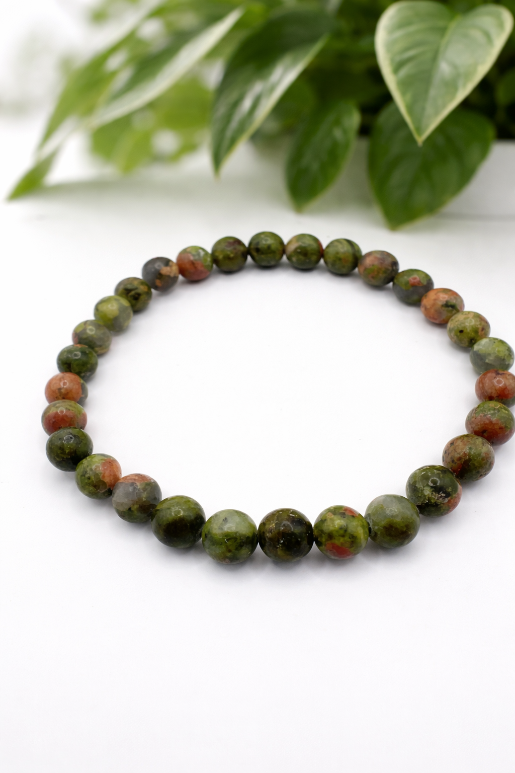 Bracelet Unakite 6 mm – Pierre naturelle & équilibre émotionnel