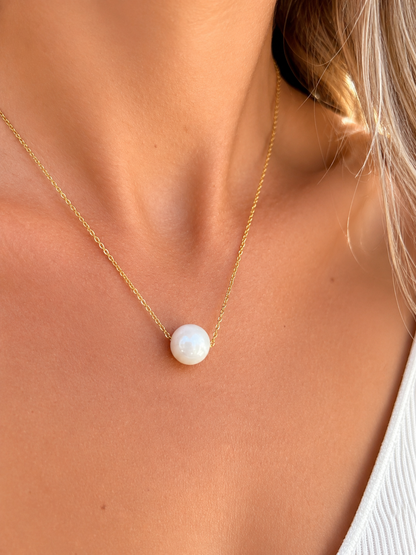 Collier pierre de lune naturelle en acier inoxydable doré – bijou féminin intuition et douceur