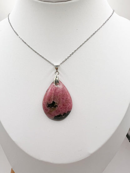 Collier en Thulite Rose – Pierre Naturelle de Confiance & Douceur Féminine