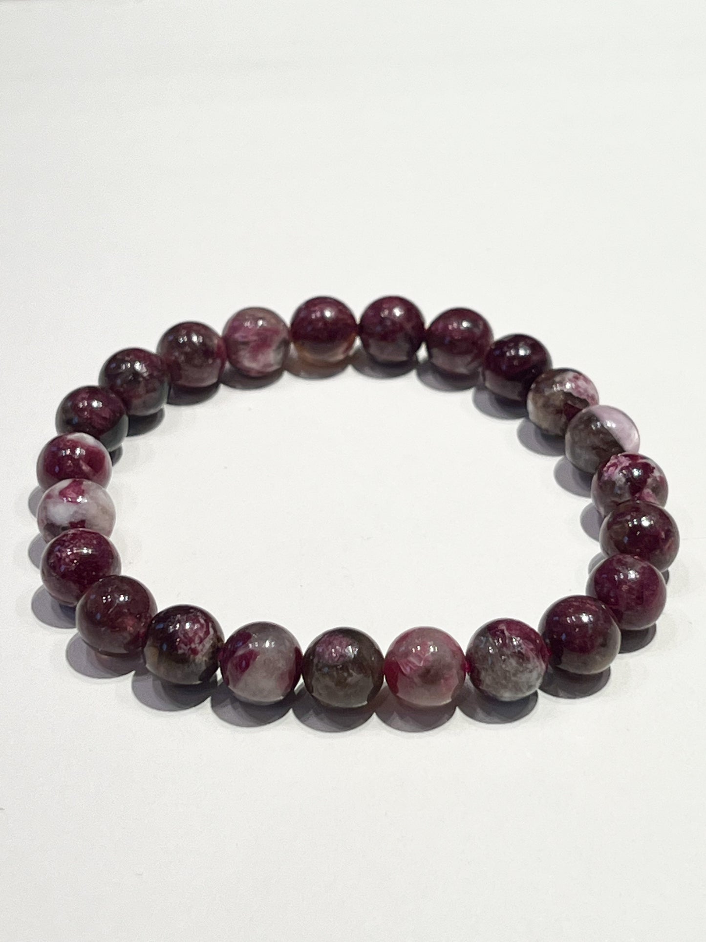 Bracelet en Tourmaline Rose 8mm – Amour et Sérénité en Pierre Naturelle