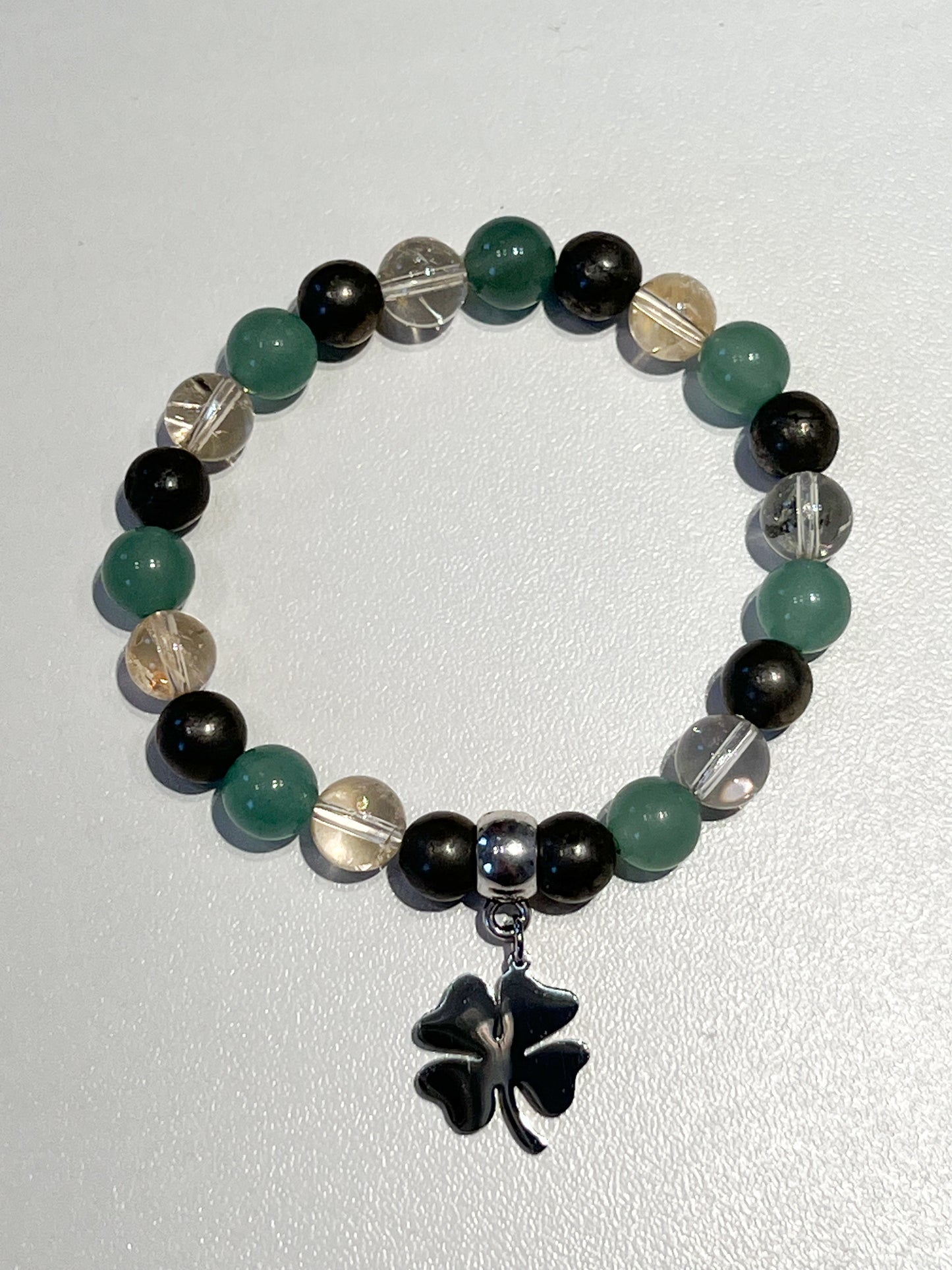 Bracelet Porte-Bonheur en Citrine, Aventurine et Pyrite – Énergie Positive et Chance