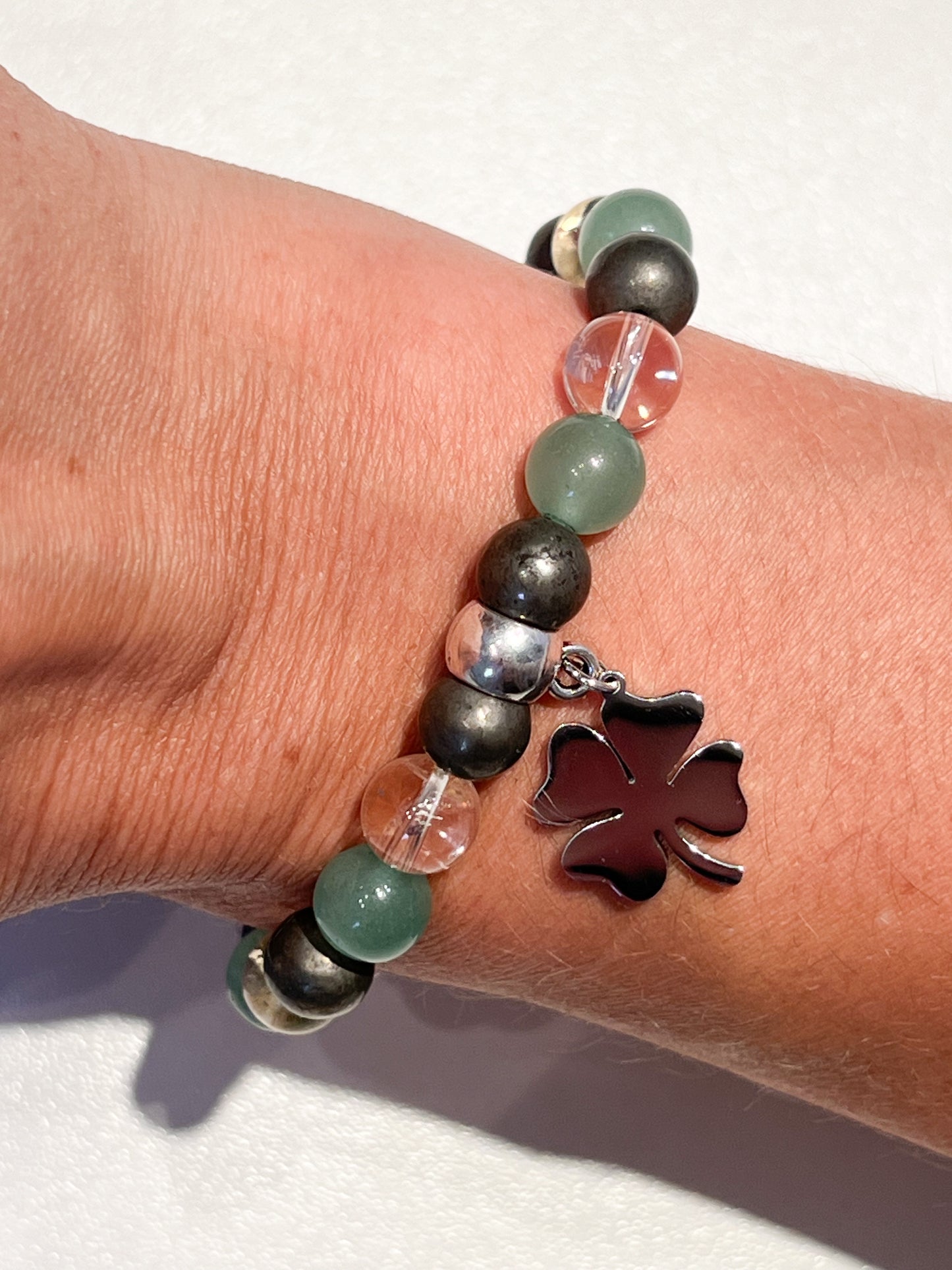 Bracelet Porte-Bonheur en Citrine, Aventurine et Pyrite – Énergie Positive et Chance